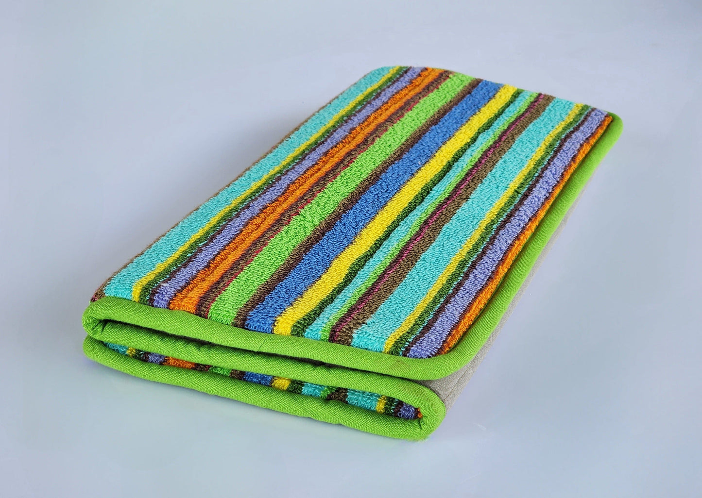 Orange Groove Terry Stripe Bathmat