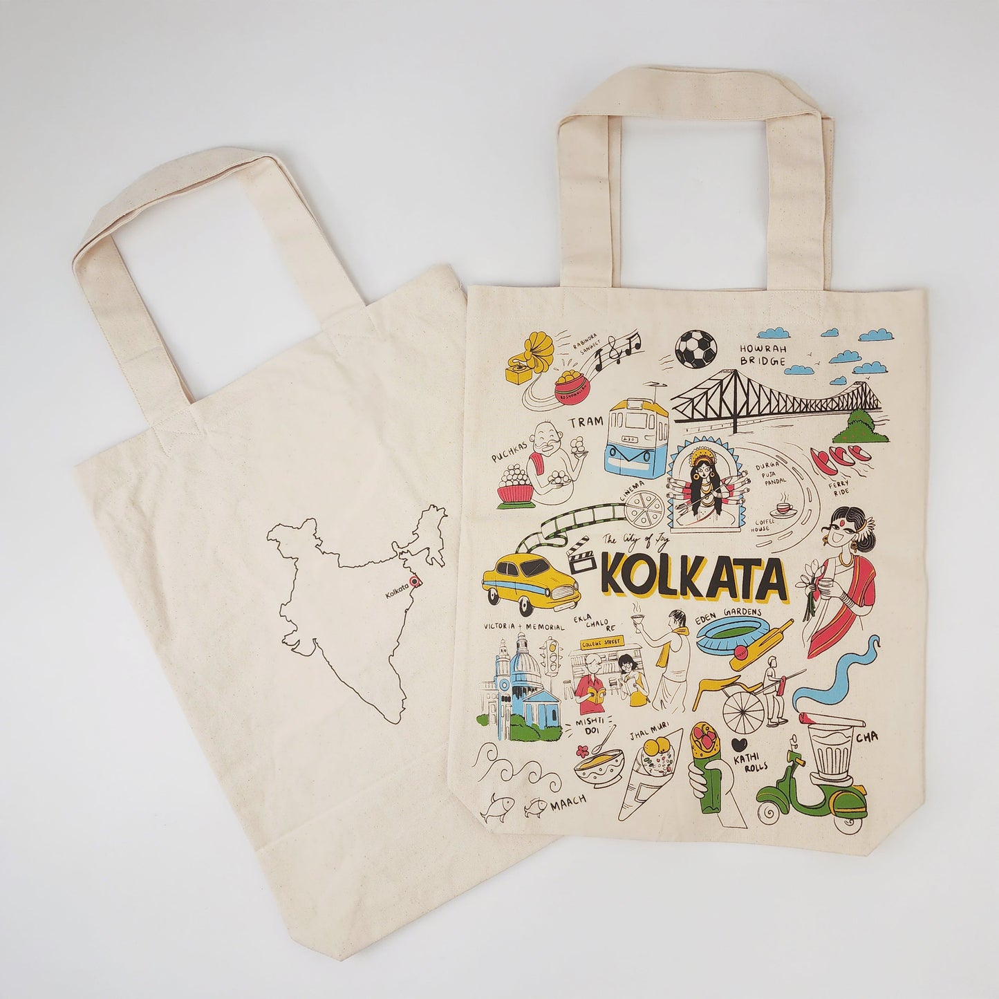 Kolkata Print Tote Bag