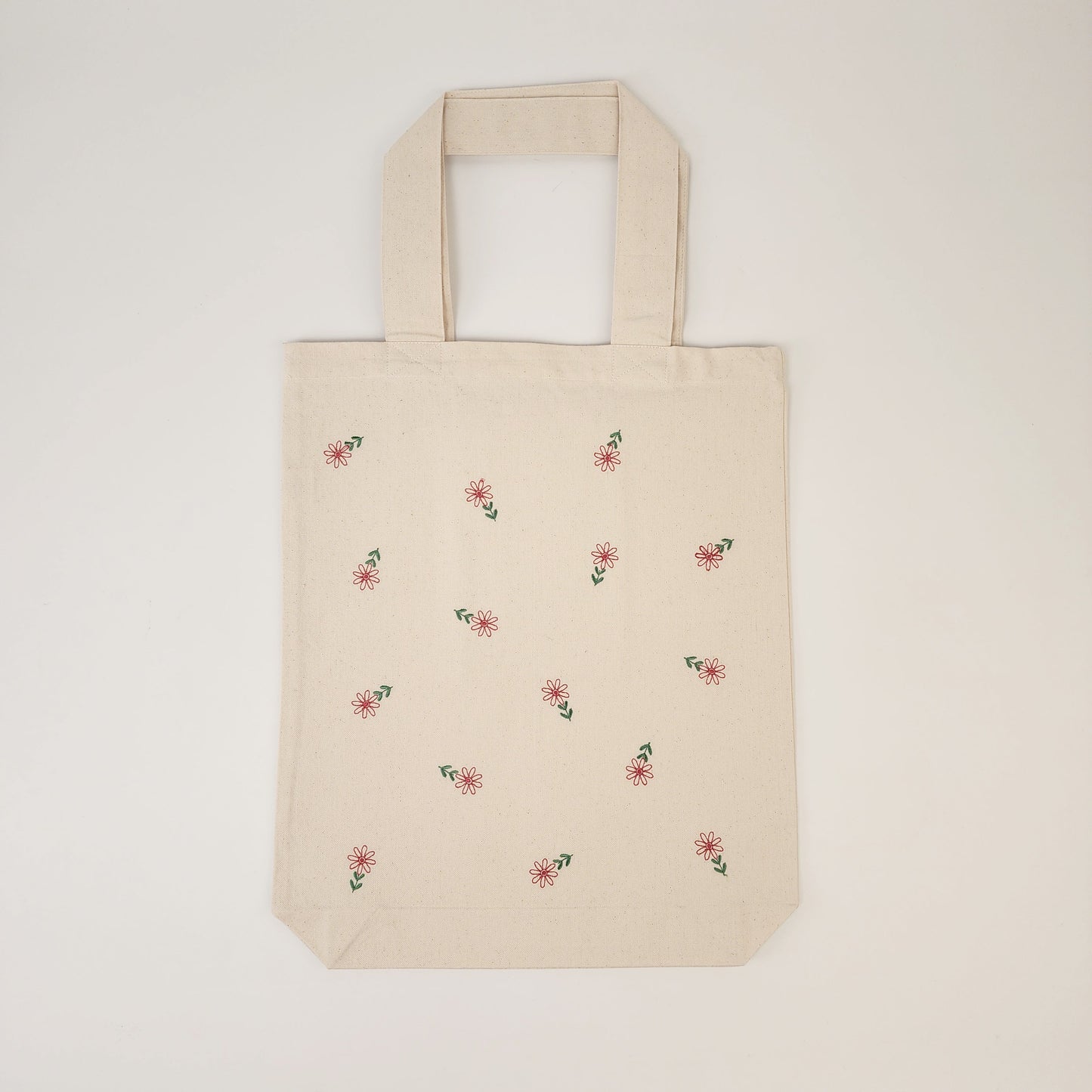 Floral Embroidered Tote Bag