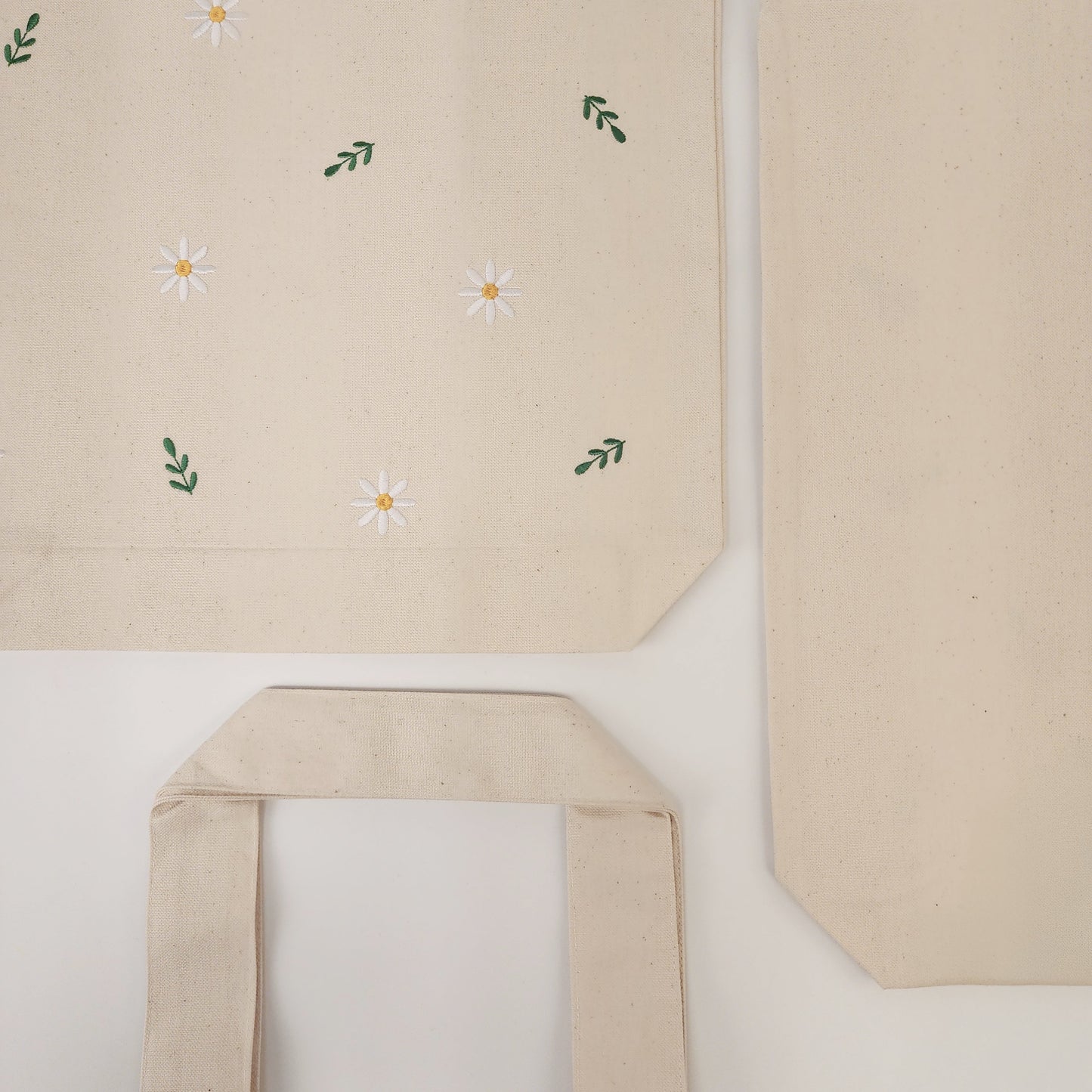 Floral Embroidered Tote Bag