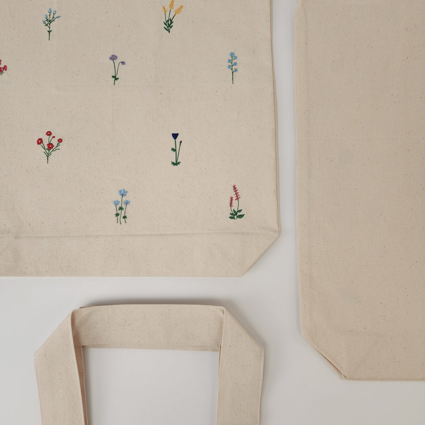 Floral Embroidered Tote Bag