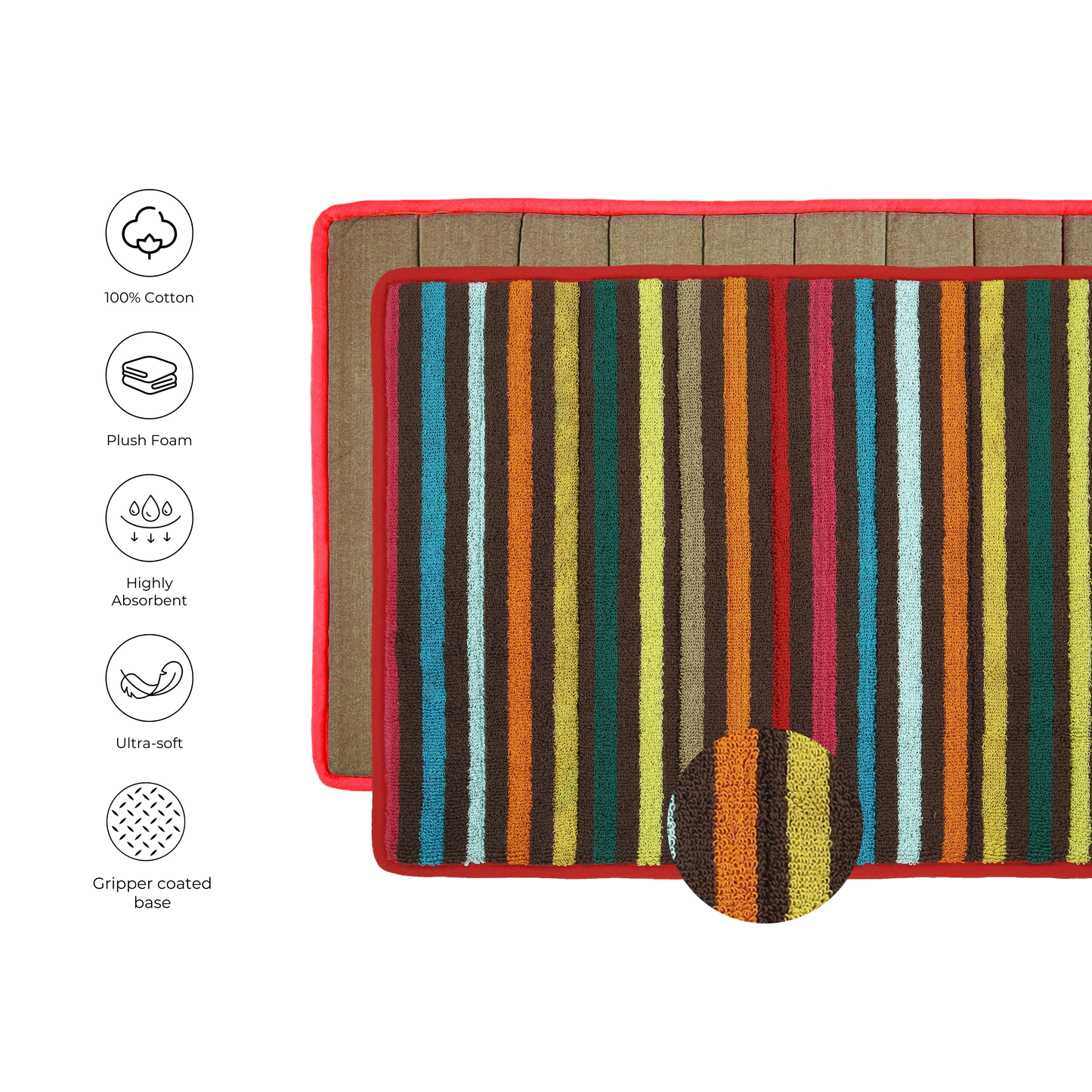 Sunset Terry Stripe Bathmat