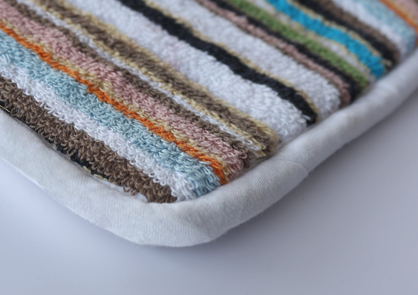 Olive Terry Stripe Bathmat
