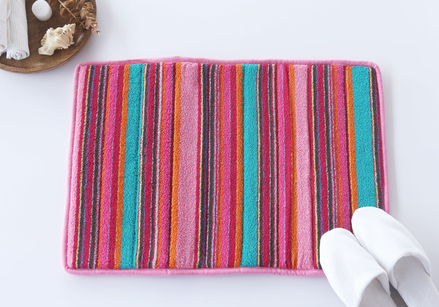 Cotton Candy Terry Stripe Bathmat