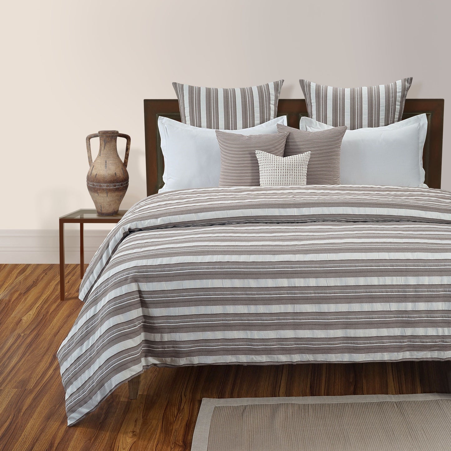 Malabar Striped Ribbed Duvet Set
