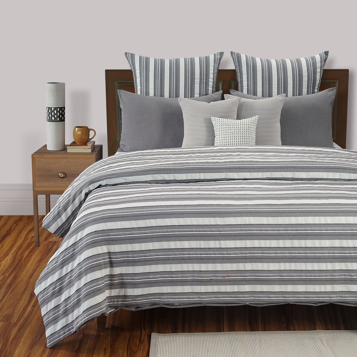 Malabar Striped Ribbed Duvet Set