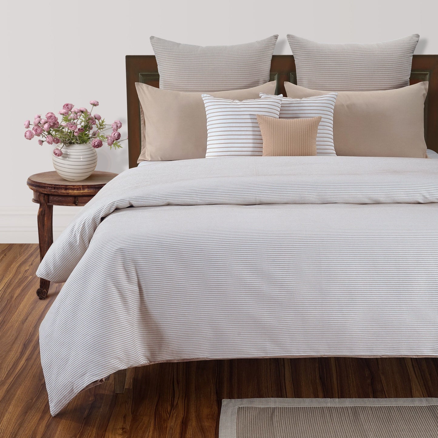 White Rib Duvet Cover