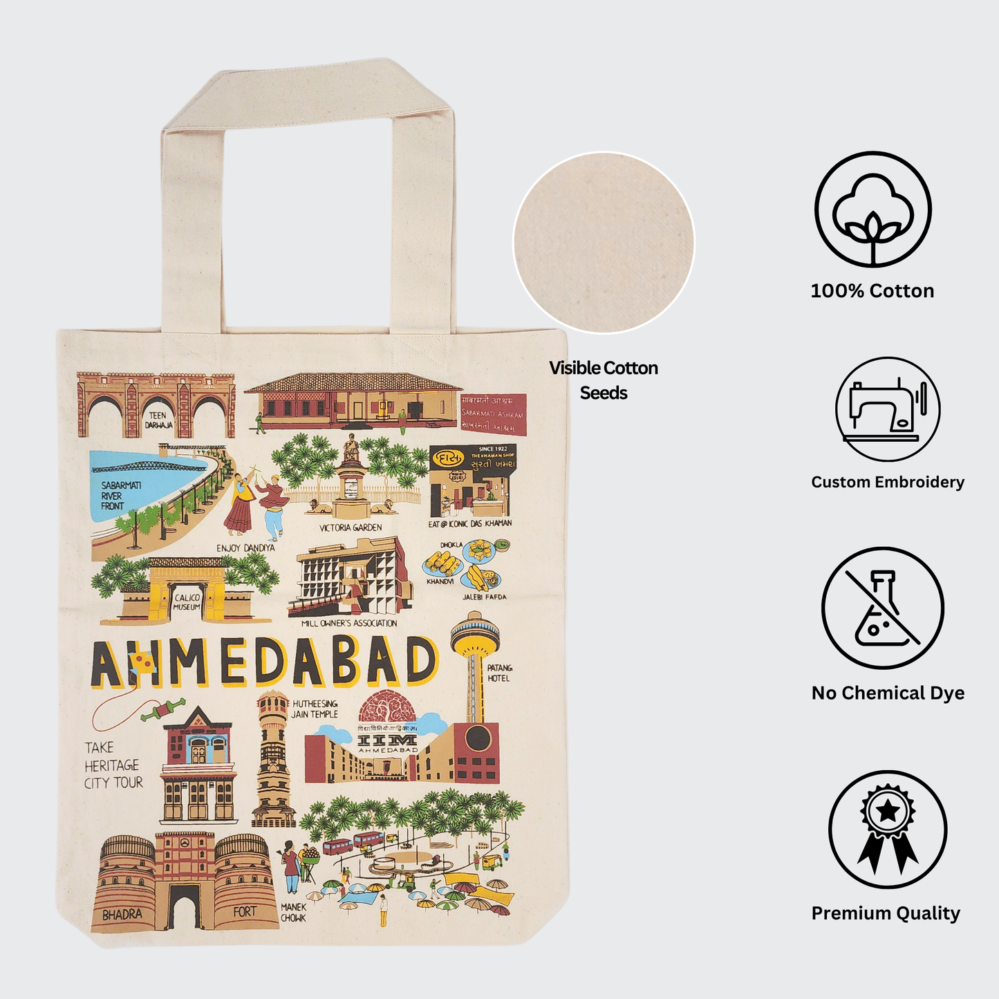 Ahmedabad Print Tote Bag