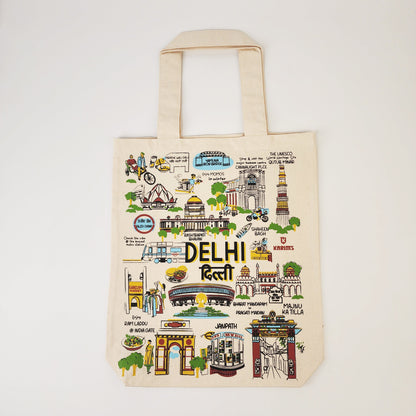 Delhi Print Tote Bag