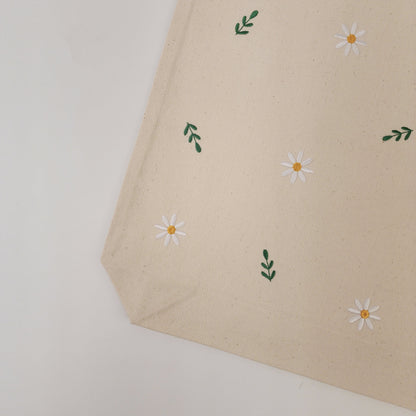 Floral Embroidered Tote Bag