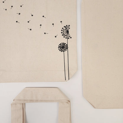 Floral Embroidered Tote Bag