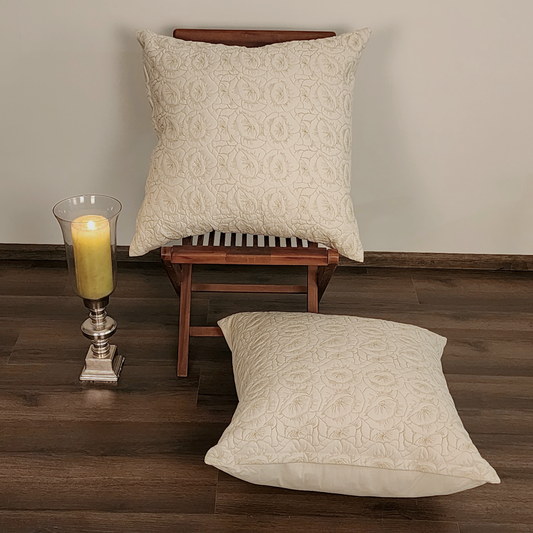 Blossom Embroidered Cushion Cover