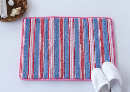 Blueberry Terry Stripe Bathmat