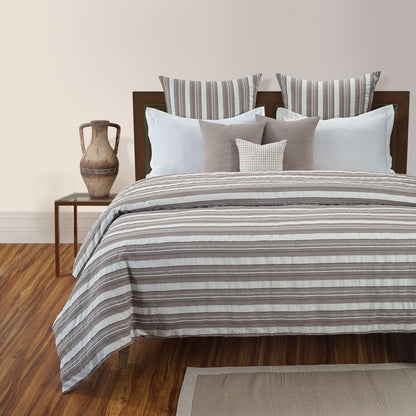 Malabar Striped Ribbed Duvet Set