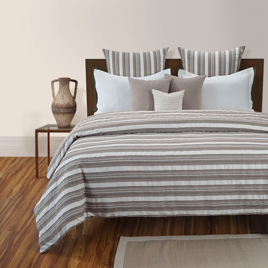Malabar Striped Ribbed Duvet Set