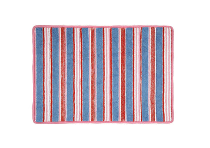 Blueberry Terry Stripe Bathmat
