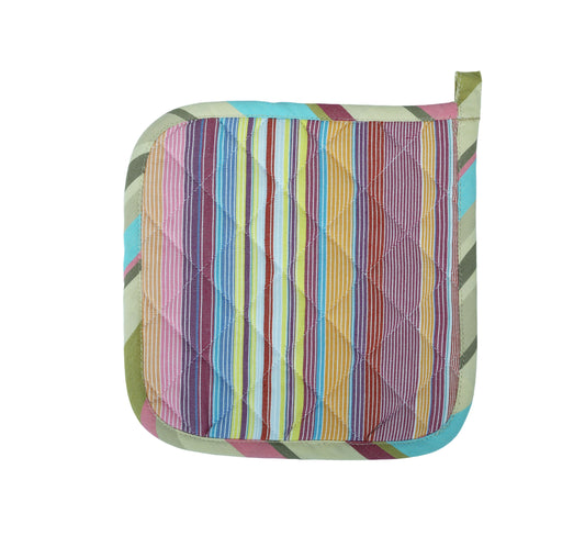 Marshmallow thin striped Kitchen Potholder